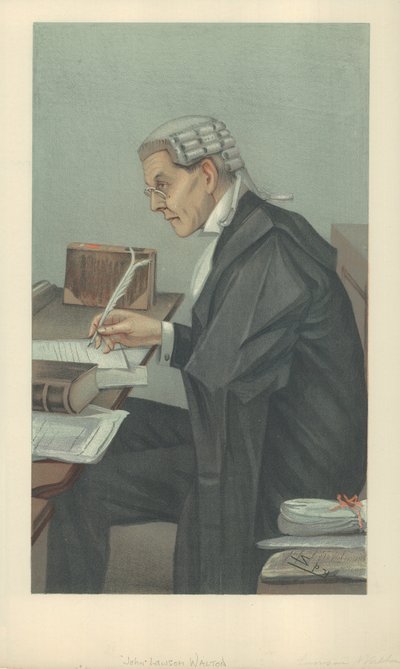 Sr. John Lawson Walton, 6 de marzo de 1902, caricatura de Vanity Fair de Leslie Matthew Ward