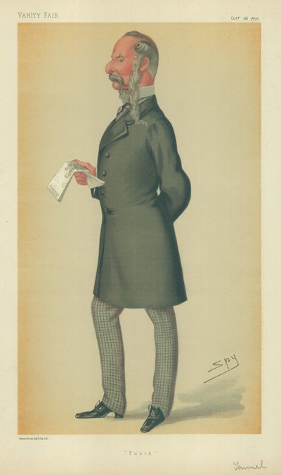 Mr John Tenniel, Punch, 26 de octubre de 1878, caricatura de Vanity Fair de Leslie Matthew Ward