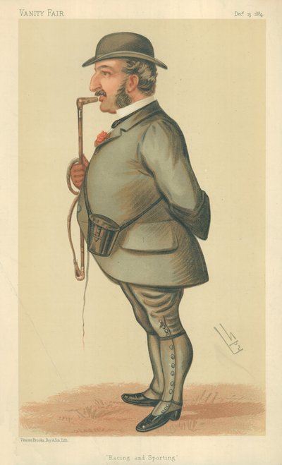 Sr. Leopold de Rothschild, Carreras y deportes, 13 de diciembre de 1884, caricatura de Vanity Fair de Leslie Matthew Ward