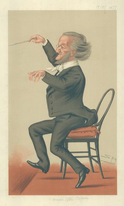 Richard Wagner, Música del Futuro, 19 de mayo de 1877, caricatura de Vanity Fair de Leslie Matthew Ward