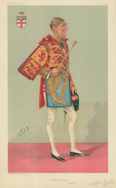 Sir Alfred Scott-Gatty, El muchacho trovador, 1 de diciembre de 1904, caricatura de Vanity Fair de Leslie Matthew Ward