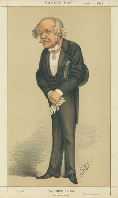 Sir Henry Creswicke Rawlinson, Nuestra Política Oriental, 12 de julio de 1873, caricatura de Vanity Fair de Leslie Matthew Ward