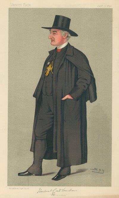 El obispo de Westminster, Westminster, 7 de enero de 1893, caricatura de Vanity Fair de Leslie Matthew Ward