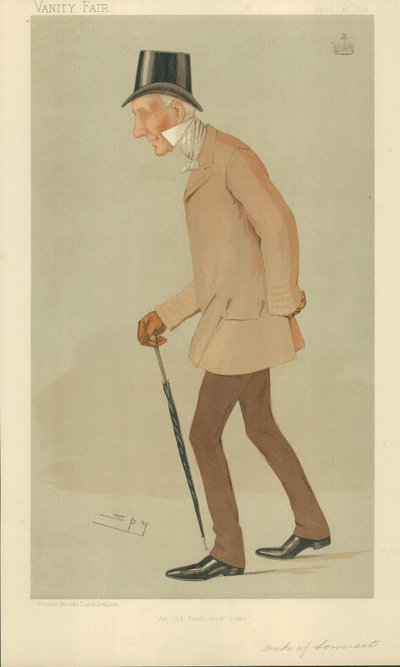 El Duque de Somerset, Un Duque a la antigua, 27 de abril de 1893, caricatura de Vanity Fair de Leslie Matthew Ward