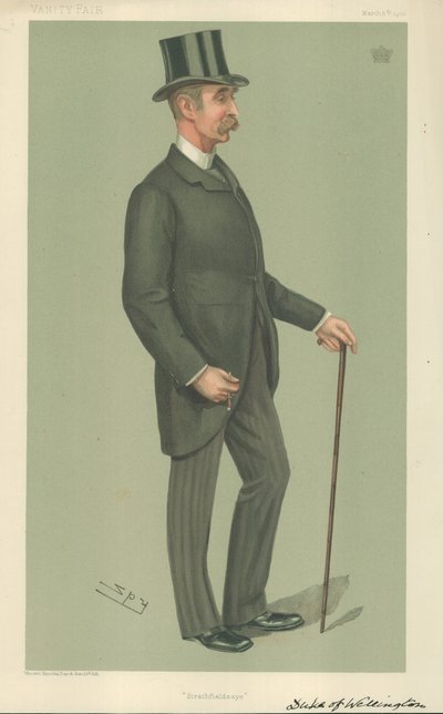 El Duque de Wellington, Strathfieldsaye, 5 de marzo de 1903, caricatura de Vanity Fair de Leslie Matthew Ward