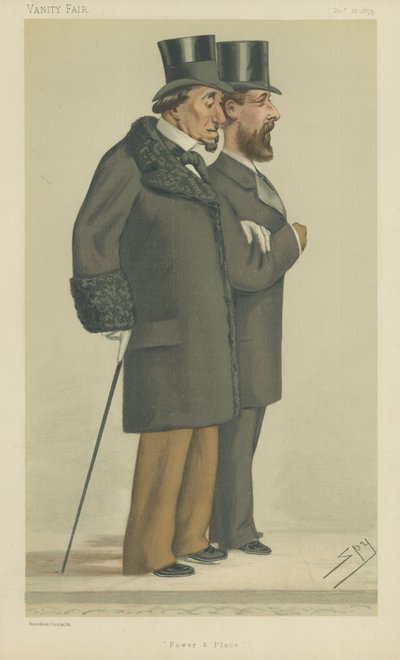 El Conde de Beaconsfield y el Sr. Montagu William Lowry Corry de Leslie Matthew Ward