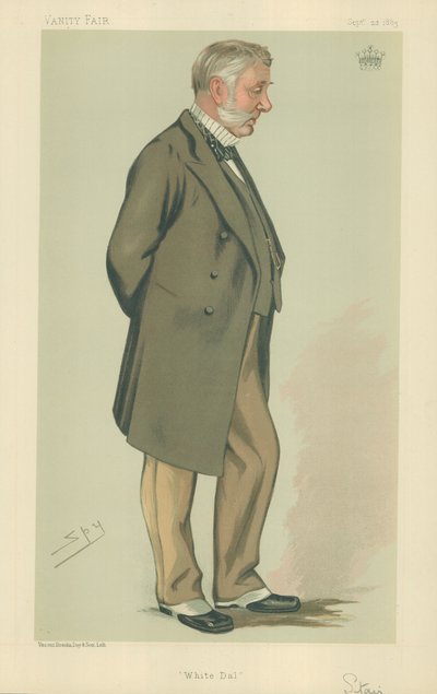 El Conde de Stair, White Dal, 22 de septiembre de 1883, caricatura de Vanity Fair de Leslie Matthew Ward