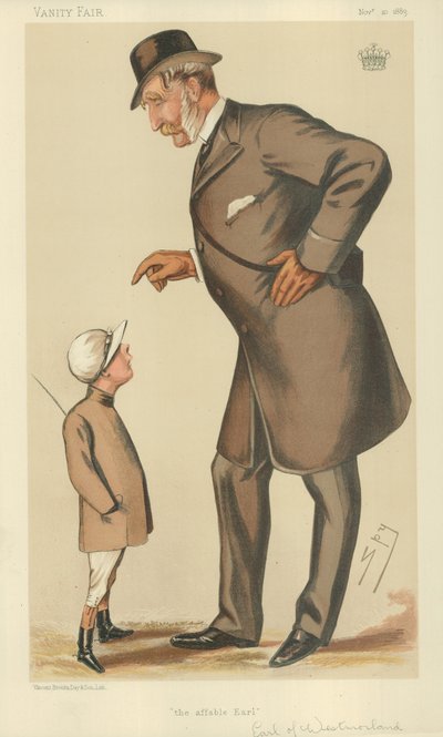 El Conde de Westmoreland, El Conde Afable, 10 de noviembre de 1883, caricatura de Vanity Fair de Leslie Matthew Ward