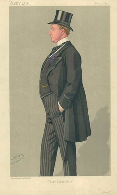 El Honorable Humphrey Sturt, East Dorsetshire, 7 de mayo de 1892, caricatura de Vanity Fair de Leslie Matthew Ward