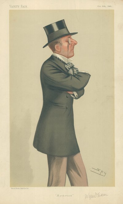 El Honorable Percy Scawen Wyndham, Estética, 30 de octubre de 1880, caricatura de Vanity Fair de Leslie Matthew Ward