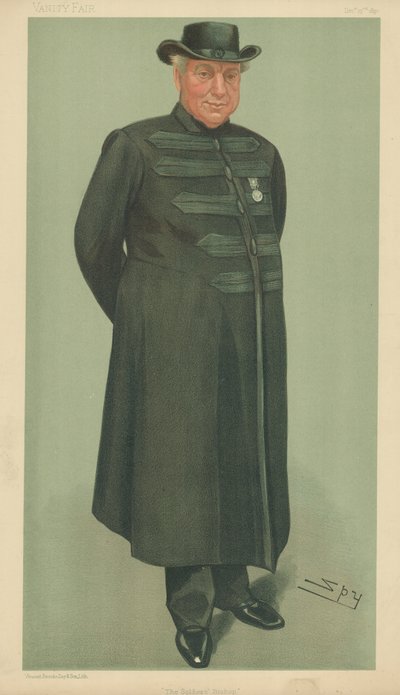 El Reverendo Arthur Robins, el obispo de los soldados, 23 de diciembre de 1897, caricatura de Vanity Fair de Leslie Matthew Ward