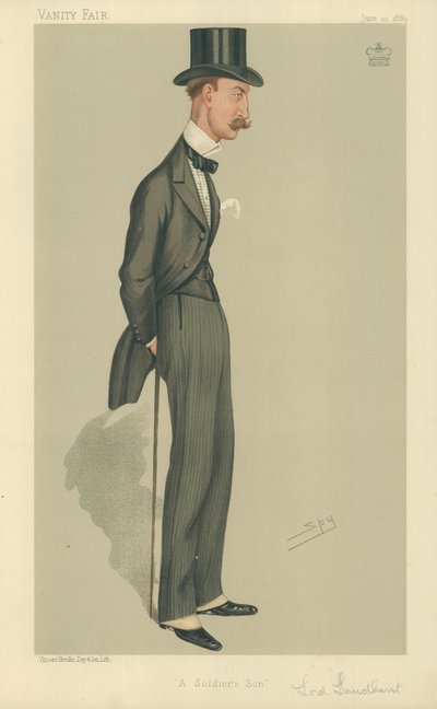 El Muy Honorable Lord Sandhurst, hijo de un soldado, 22 de junio de 1889, caricatura de Vanity Fair de Leslie Matthew Ward