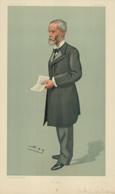 El muy honorable Sir John Gordon Sprigg, El Cabo, 16 de septiembre de 1897, caricatura de Vanity Fair de Leslie Matthew Ward