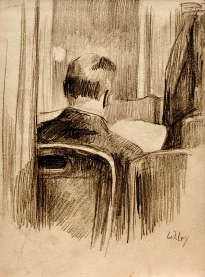 Lector en el café de Lesser Ury