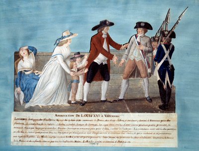 Arresto de Luis XVI en Varennes el 22 de junio de 1791 de Lesueur Brothers