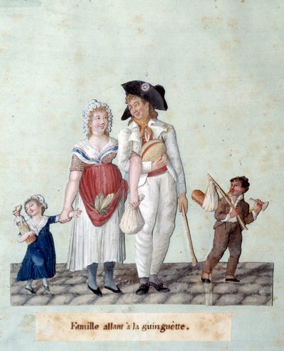 Revolución Francesa: una familia yendo a la guinguette de Lesueur Brothers