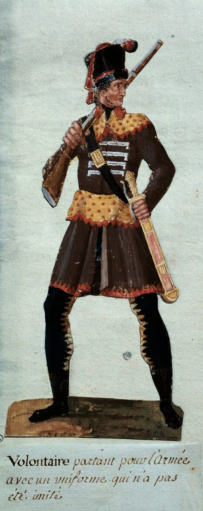 Revolución Francesa “salida voluntaria para el ejército”. Gouache de los hermanos Lesueur (siglo XVIII) París, Museo Carnavalet de Lesueur Brothers