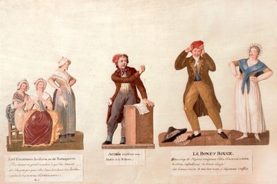 Los tejedores jacobinos, un jacobino y el gorro rojo de Lesueur Brothers
