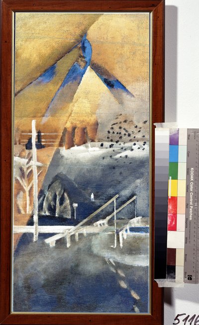 "Paisaje de invierno" Pintura de Lev Alexandrovich Bruni (1894-1948) 1918 Colección privada de Lev Aleksandrovitc Bruni