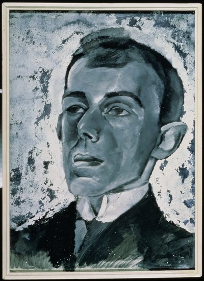 Retrato del poeta Ossip Mandelstam (1891-1938) (gouache sobre papel) de Lev Aleksandrovitc Bruni