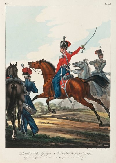 Oficial de Estado Mayor y Oficial Jefe del ejército de los Cosacos del Don, 1830-1840s de Lev Alexandrovich Belousov