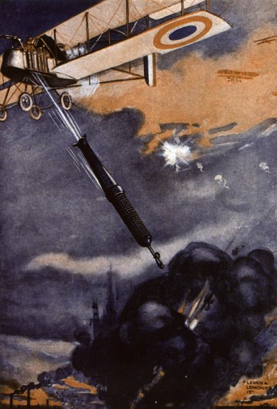 WW1: bomba lanzada por un avión de Leven & Lemonier