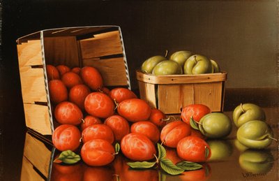 Cestas de ciruelas de Levi Wells Prentice