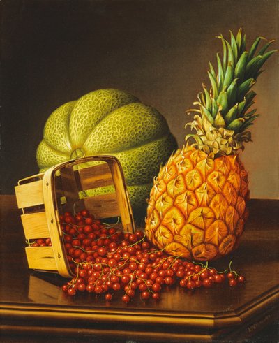 Naturaleza muerta con frutas sobre la mesa de Levi Wells Prentice
