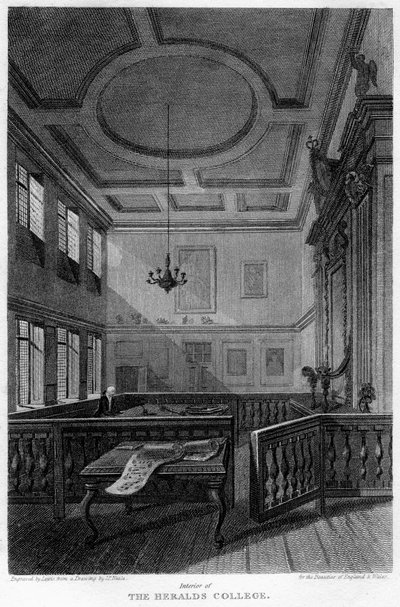 Interior del Colegio de Heraldos, Londres, 1815 de Lewis