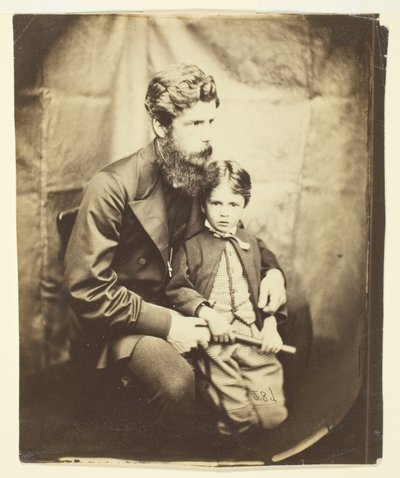 Rev. James Langton Clark y su hijo Charles (Robin) de Lewis Carroll