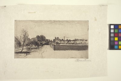 Colina de las ninfas (aguafuerte) de Lewis Henry Meakin
