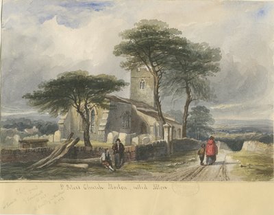 Iglesia de Alton: pintura en acuarela, nd [c1830-1840] de Lewis John Wood