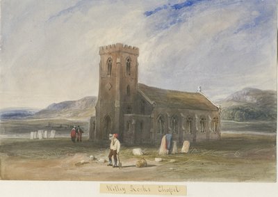 Rocas de Wetley - Capilla: pintura a acuarela, nd [c1830-1840] de Lewis John Wood
