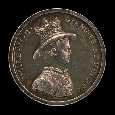 Eduardo VI, 1537-1553, Rey de Inglaterra 1547 Medalla para la Escuela de Christ