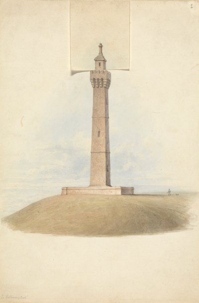 Diseños variantes para el Monumento a Somerset: Alzado de Lewis Vulliamy