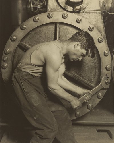 Mecánico y bomba de vapor de Lewis W. Hine