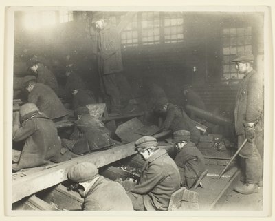 Vista de los trabajadores de la Ewen Breaker de la Pennsylvania Coal Company de Lewis Wickes Hine