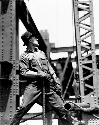 Trabajador de la torre, Empire State Building de Lewis Wickes Hine