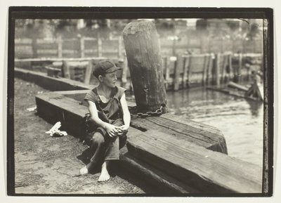 En el muelle, Nueva York de Lewis Wickes Hine