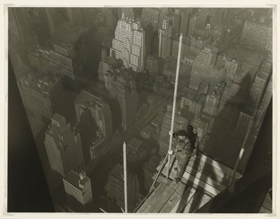 Levantando el mástil, Empire State Building, 1931 de Lewis Wickes Hine