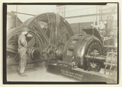 Las Minas Hoy Por Cables (Accionamiento Eléctrico). Esta es la sala de máquinas de una mina de Pennsylvania. de Lewis Wickes Hine