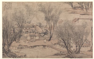 Día de Año Nuevo en un Pueblo en Stone Lake, 1609 de Li Shida