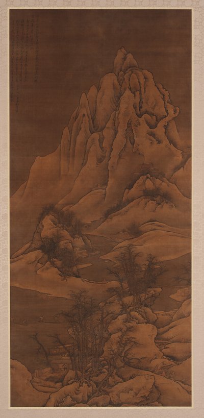 Paisaje nevado después de Guo Xi, dinastía Qing de Li Yin