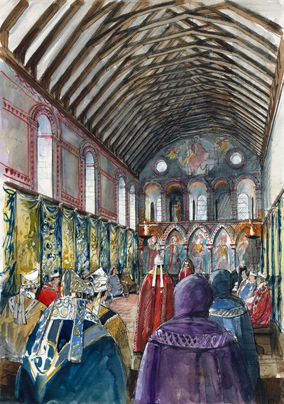 Salón Este del Castillo de Wolvesey, Antiguo Palacio del Obispo, c. 1160 de Liam Wales