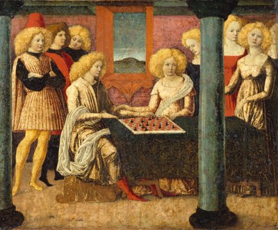 Los jugadores de ajedrez, ca. 1475 de Liberale da Verona