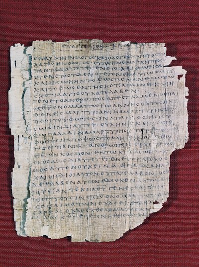 66 o Papiro Bodmer II, ca 200, códice casi completo del Evangelio de Juan en griego, Biblioteca Bodmer, Ginebra, Suiza de Unbekannt Unbekannt