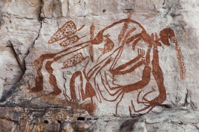 Mitología aborigen, Burrunggui, Arnhem Land (pintura rupestre) de Unbekannt Unbekannt