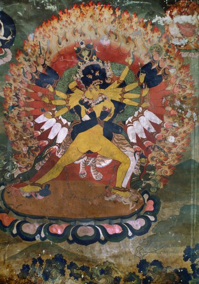 Pinturas murales antiguas del Monasterio Lamaísta de Hemis, Laddakh, India de Unbekannt Unbekannt