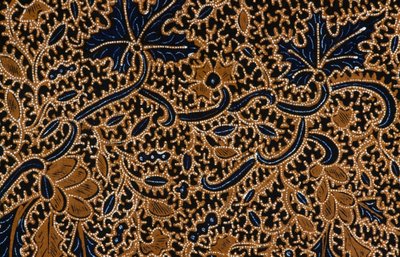 Batik con diseño floral tradicional, Surakarta, Java, Indonesia, detalle de Unbekannt Unbekannt