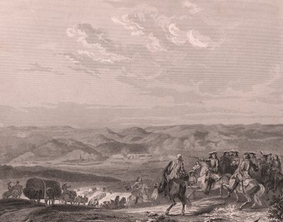 Batalla de Friburgo, Alemania, agosto de 1644, Guerra de los Treinta Años, grabado en acero sobre papel de china de Unbekannt Unbekannt